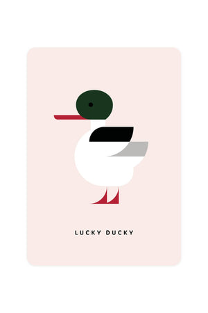 Carte Postale avec Harle - Lucky Ducky