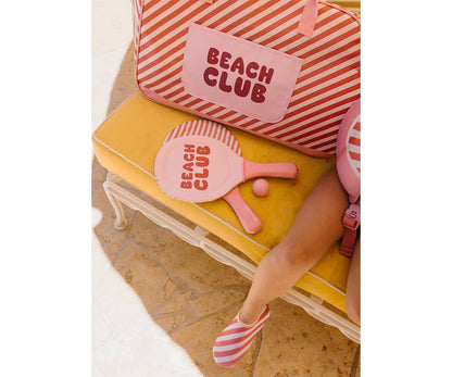 Stripes Bloom & Blush Neoprene Beach Paddles with Ball