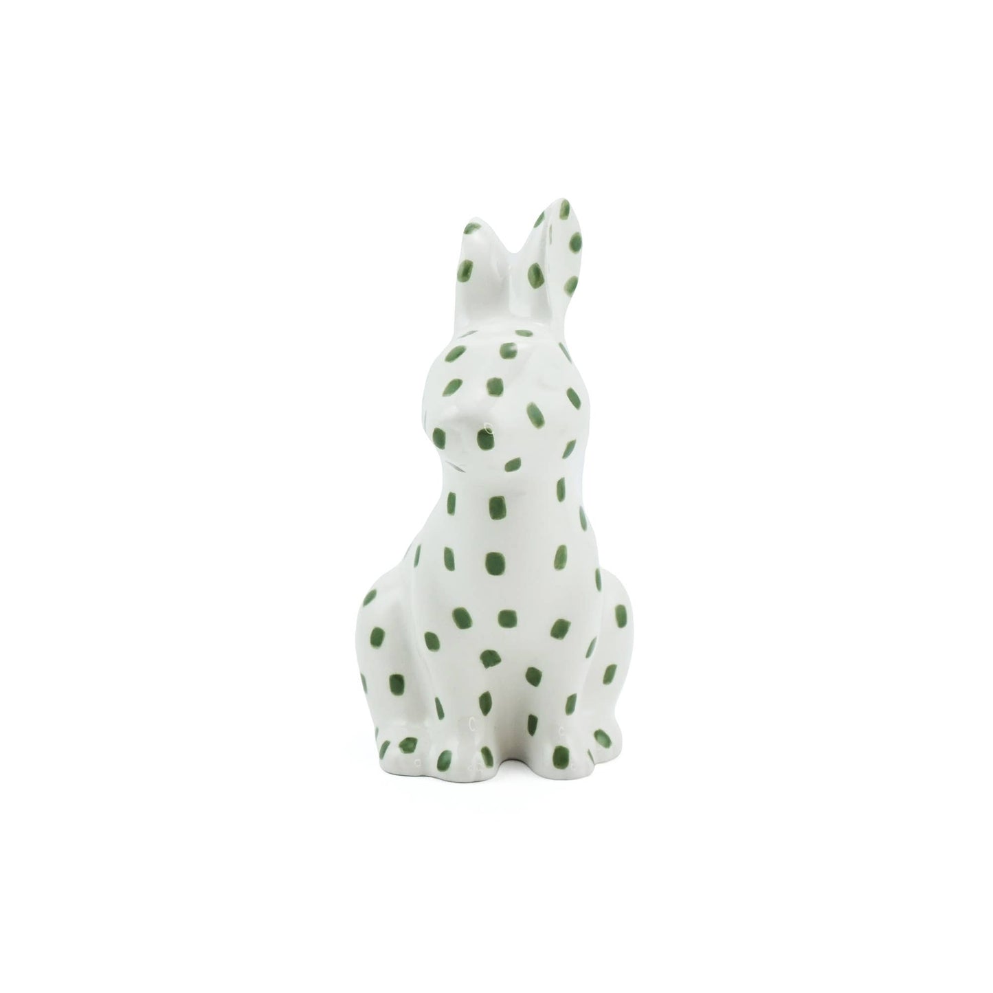 Jarrón de cerámica con forma de liebre de Woodland Animal Green