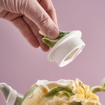 Bule de chá com estampado de flores, 850 ml, 23 x 14 x 16 cm