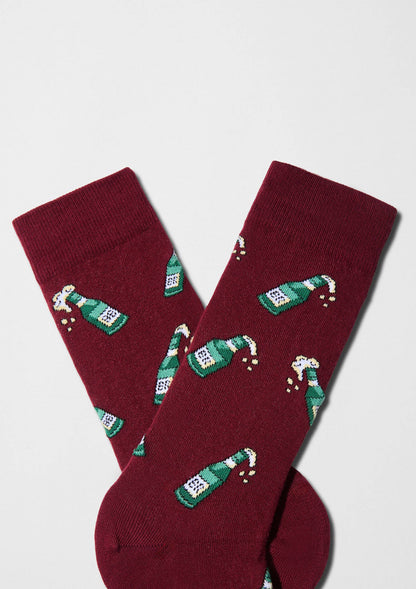 BeBeer Burgundy - Chaussettes 100 % coton biologique: Bordeaux / 41/46