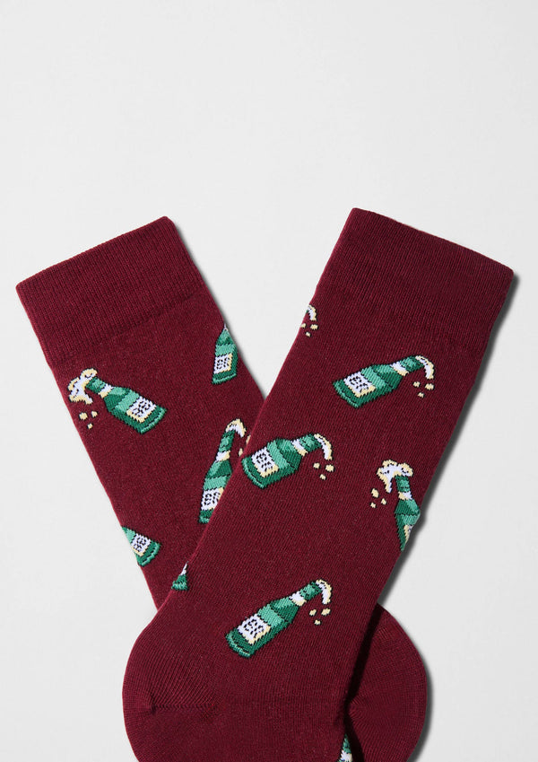 BeBeer Burgundy - Chaussettes coton biologique: Bordeaux / 41/46