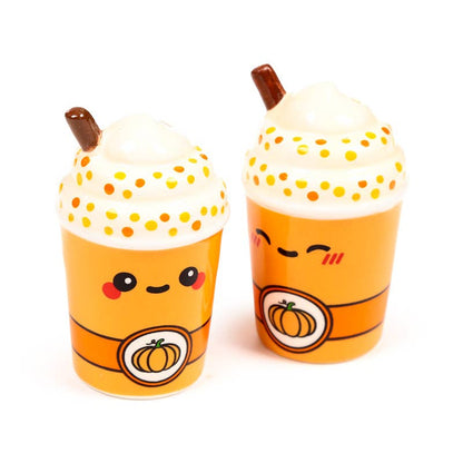 Foodiemals Pumpkin Spice Latte Ceramic Salt and Pepper Shaker Set