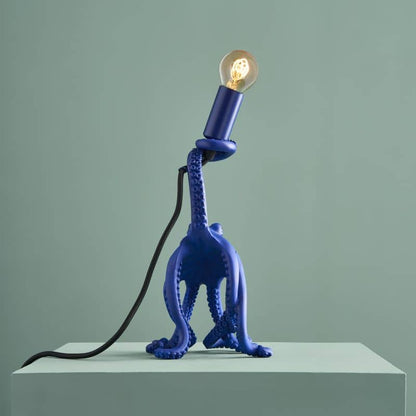 Baby Otto the Octopus Table Lamp, Blue Resin, 15.5 x 13.5 cm