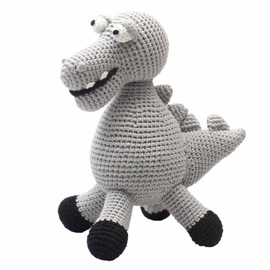 Peluche de ganchillo XL - Cocodrilo gris