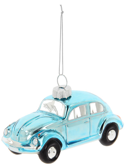 Blue VW Beetle Christmas Decoration