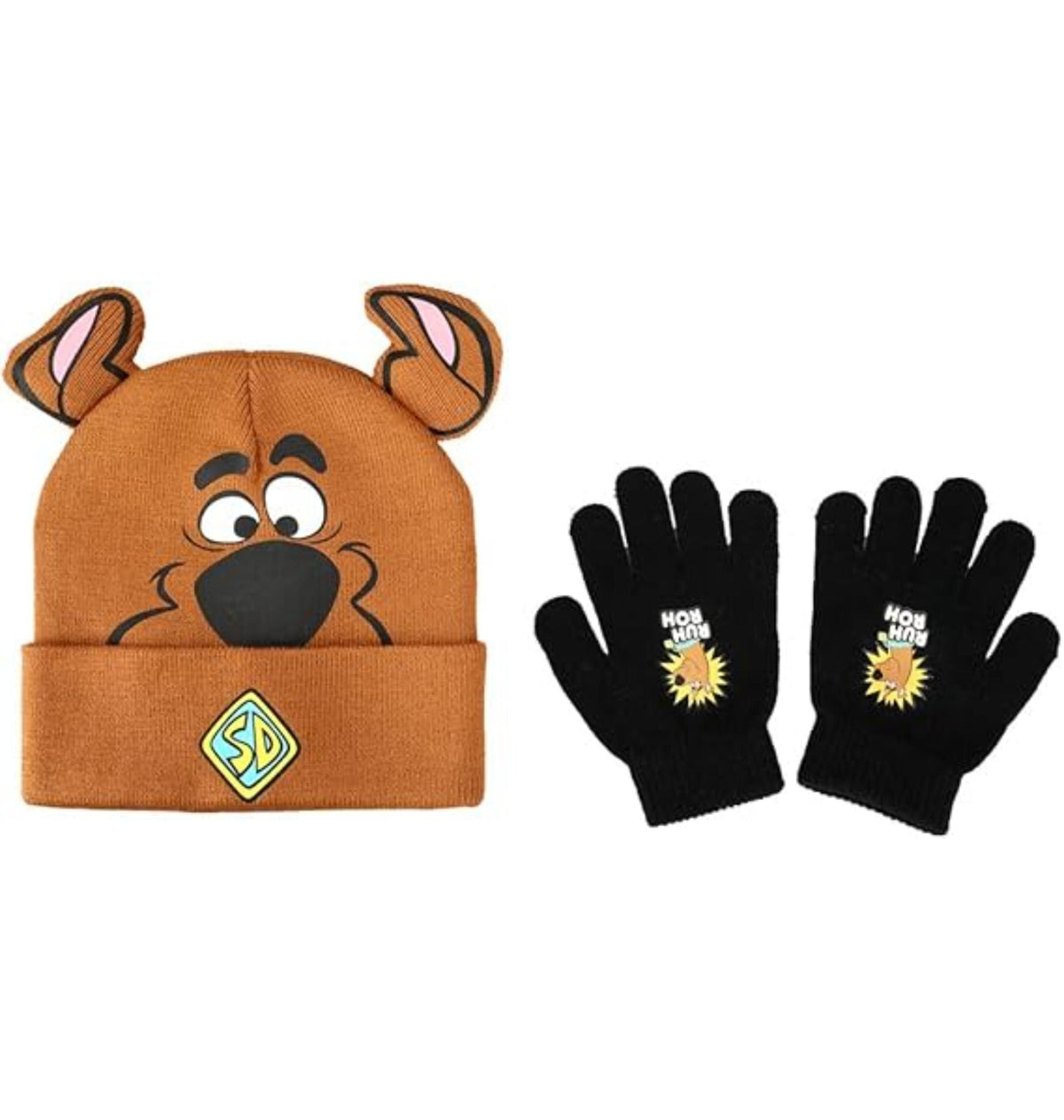 Set bonnet et gants Scooby-Doo personnage