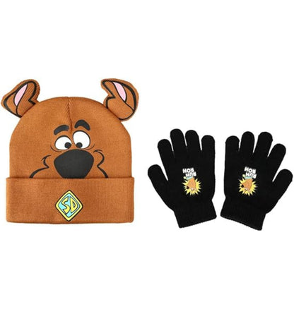 Set bonnet et gants Scooby-Doo personnage