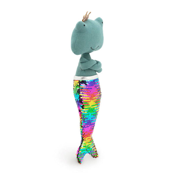 綿製のぬいぐるみ、フィオナ・ザ・フロッグ：人魚 - 29cm - 3歳以上
