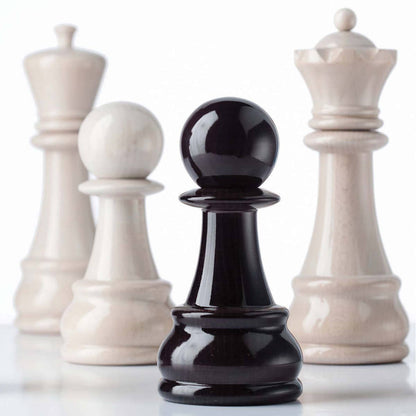 Moulin à épices « Chess » Pion en hêtre laqué noir brillant