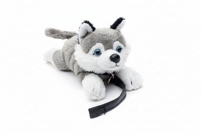 Peluche de husky (con correa)