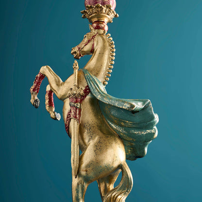 Lustre Cavalo de Circo, Dourado, 17,5 x 9,5 x 36,5 cm