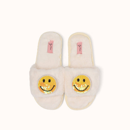 Paire de broches pour Chaussons - Smiley Jaune