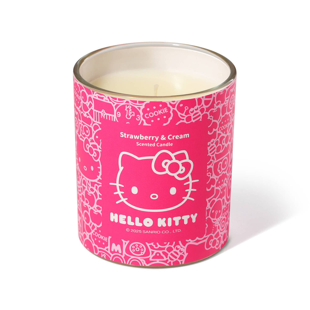 Candela stampata originale Hello Kitty, profumo di fragola e panna