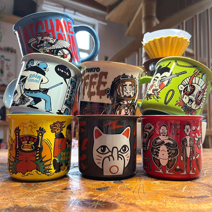 Taza de gato de la suerte "Que te jodan, Neko"