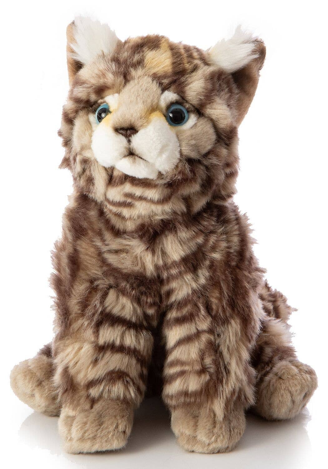 Peluche Chat Sauvage Gris Assis