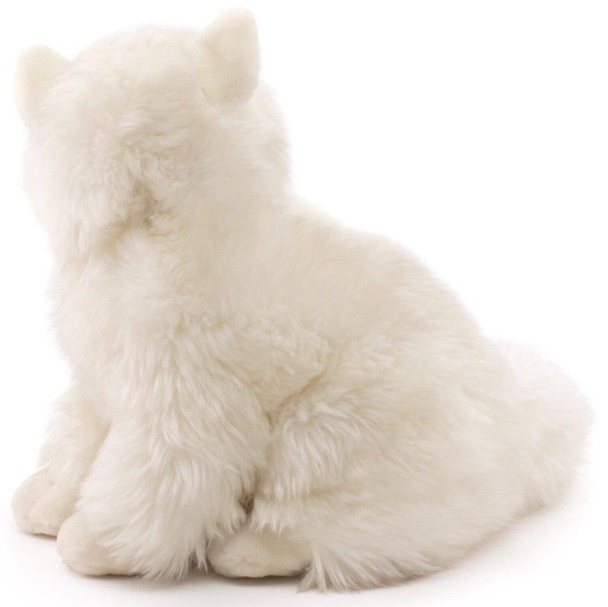 Peluche Chat Persan Blanc Assis