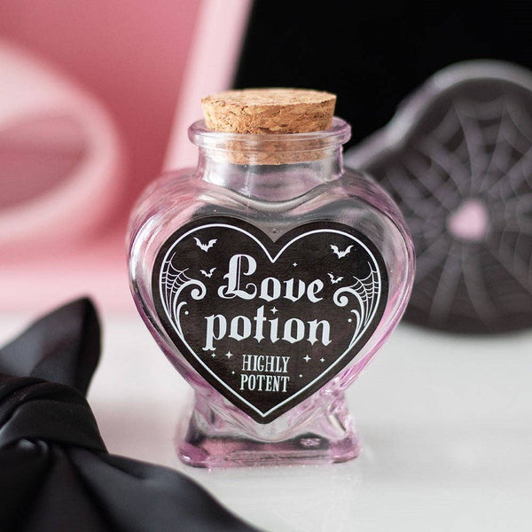Bottiglia di vetro decorativa a forma di cuore, Pozione d'amore