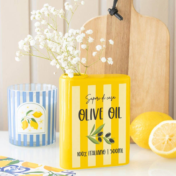 Vase à Fleurs Bidon d'Huile d'Olive