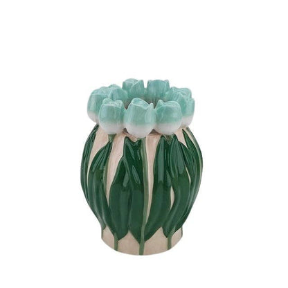 Vase Tulipes - Menthe/Vert