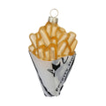 Ornement de Noël cornet de frites en verre – 10 cm