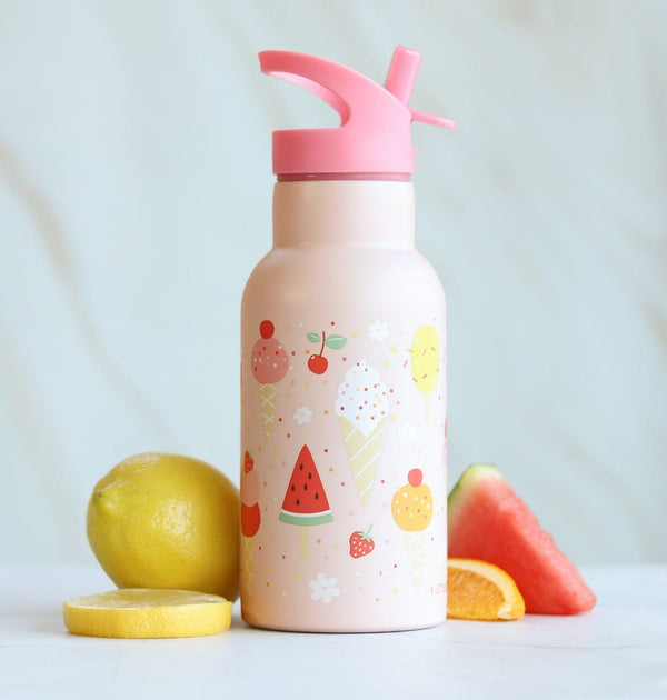 Gourde enfant en inox - Glaces – vue 2 – A Little Lovely Company