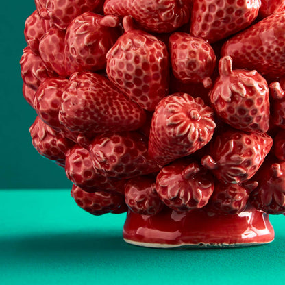 Vase Fraise, Rouge Grès, 20 x 20 x 25 cm