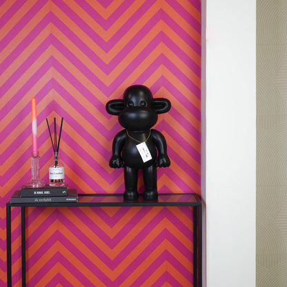 Adorno - Figura de mono 'La Leyenda' - Resina - Negro - 33x21x50cm