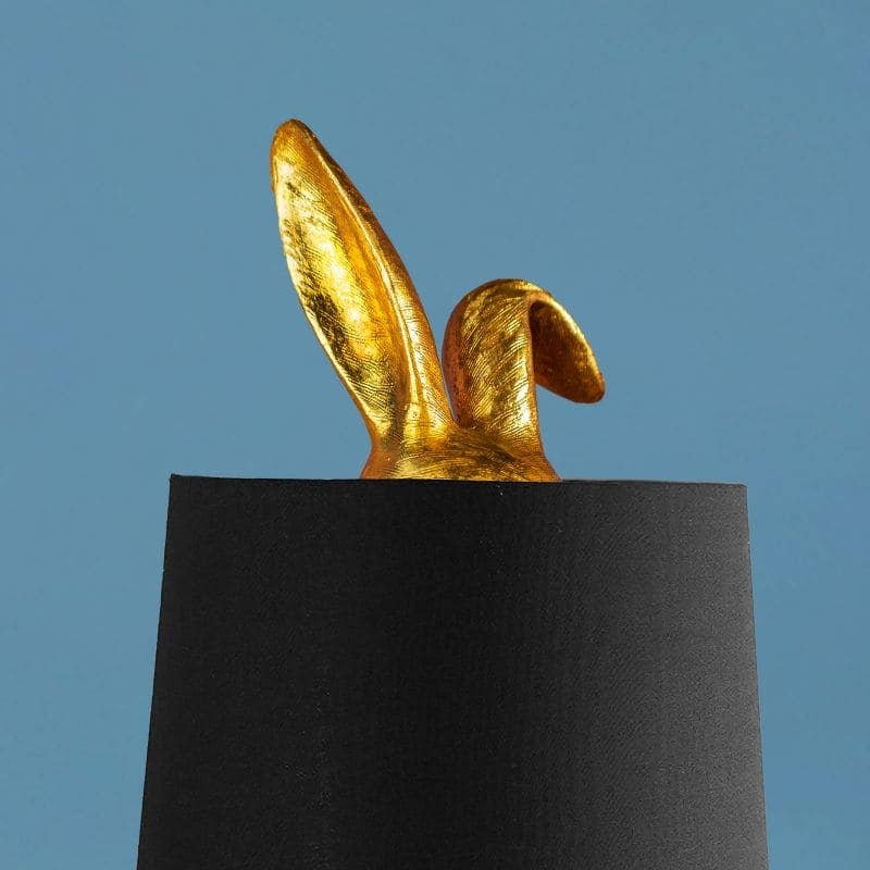Lampe de table Hiding Bunny®, Or/Noir, 24 x 24 x 74 cm