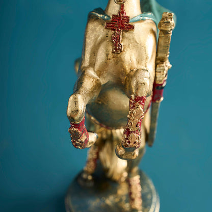 Lustre Cavalo de Circo, Dourado, 17,5 x 9,5 x 36,5 cm