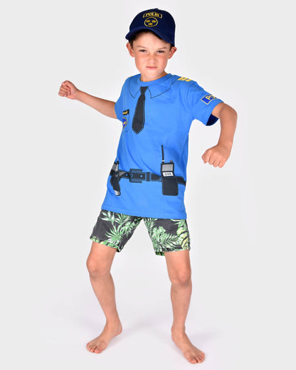 Organic cotton Police t-shirt 98-104 cm 2-4 years