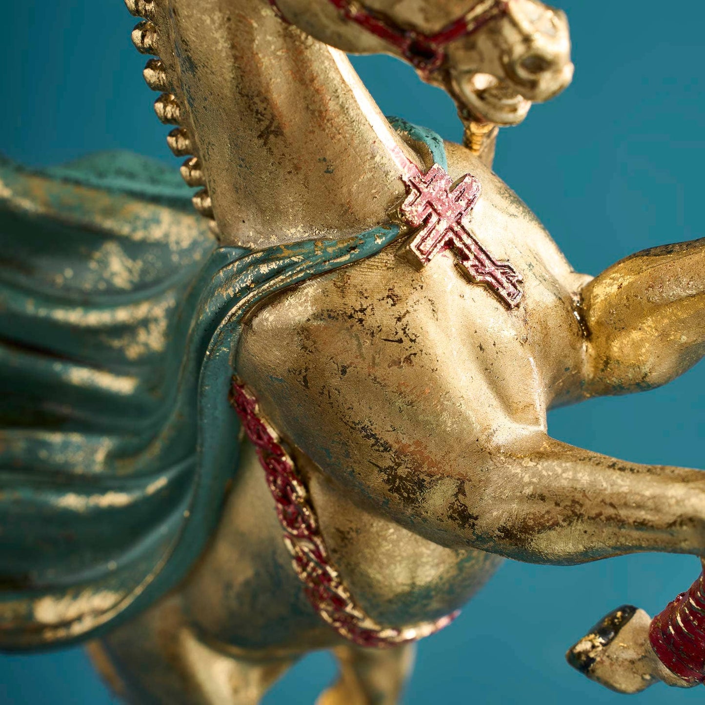 Lustre Cavalo de Circo, Dourado, 17,5 x 9,5 x 36,5 cm