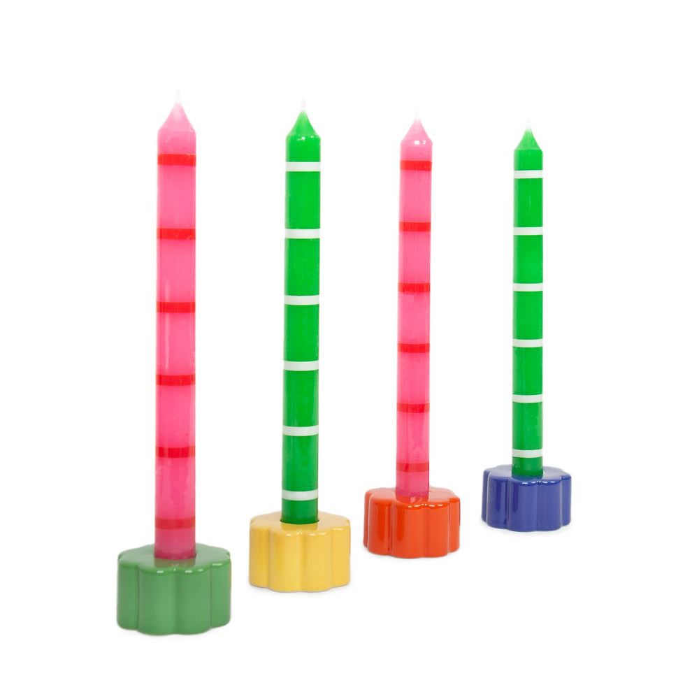 Porte Bougie Fleur Verte