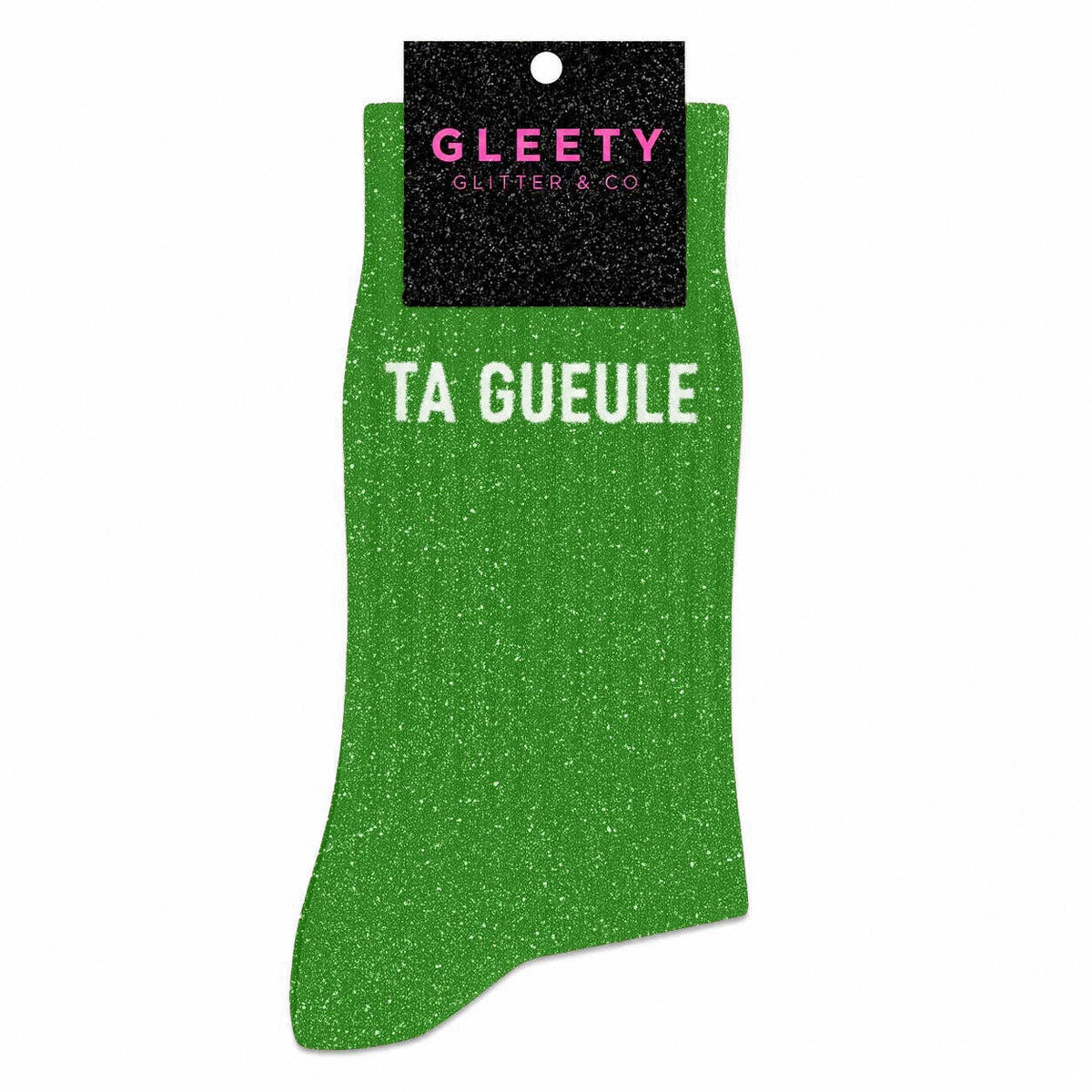 Chaussettes à Paillettes Ta Gueule Vert Matcha