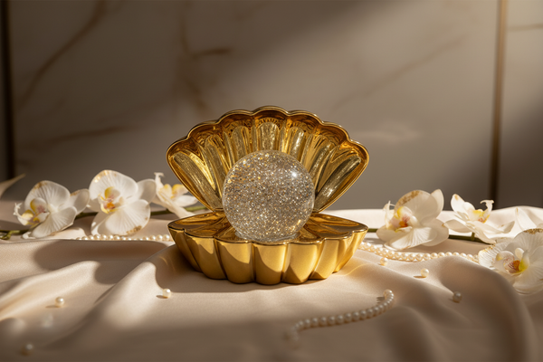 Lampe Coquillage Dorée