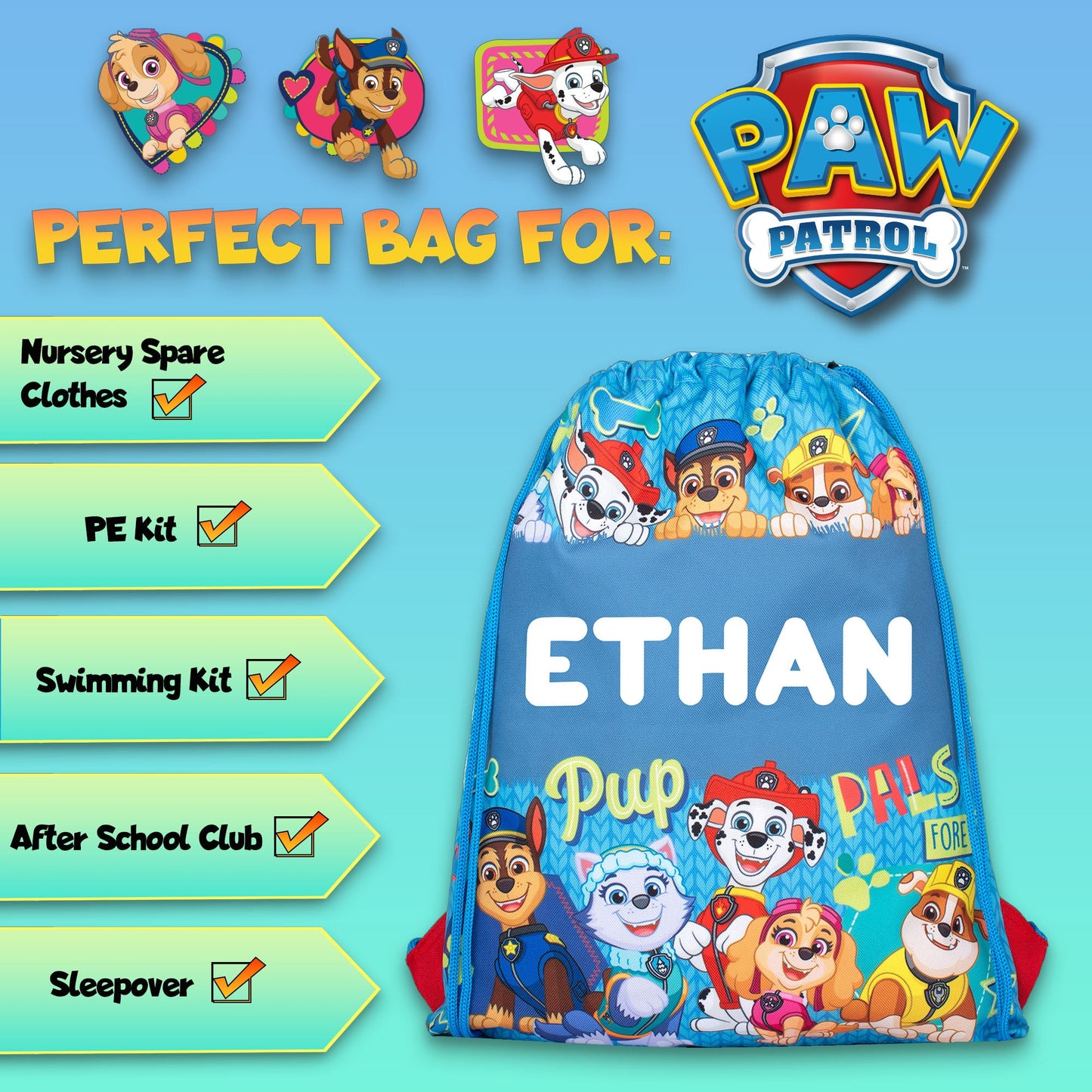 Sac à cordon – Paw Patrol for