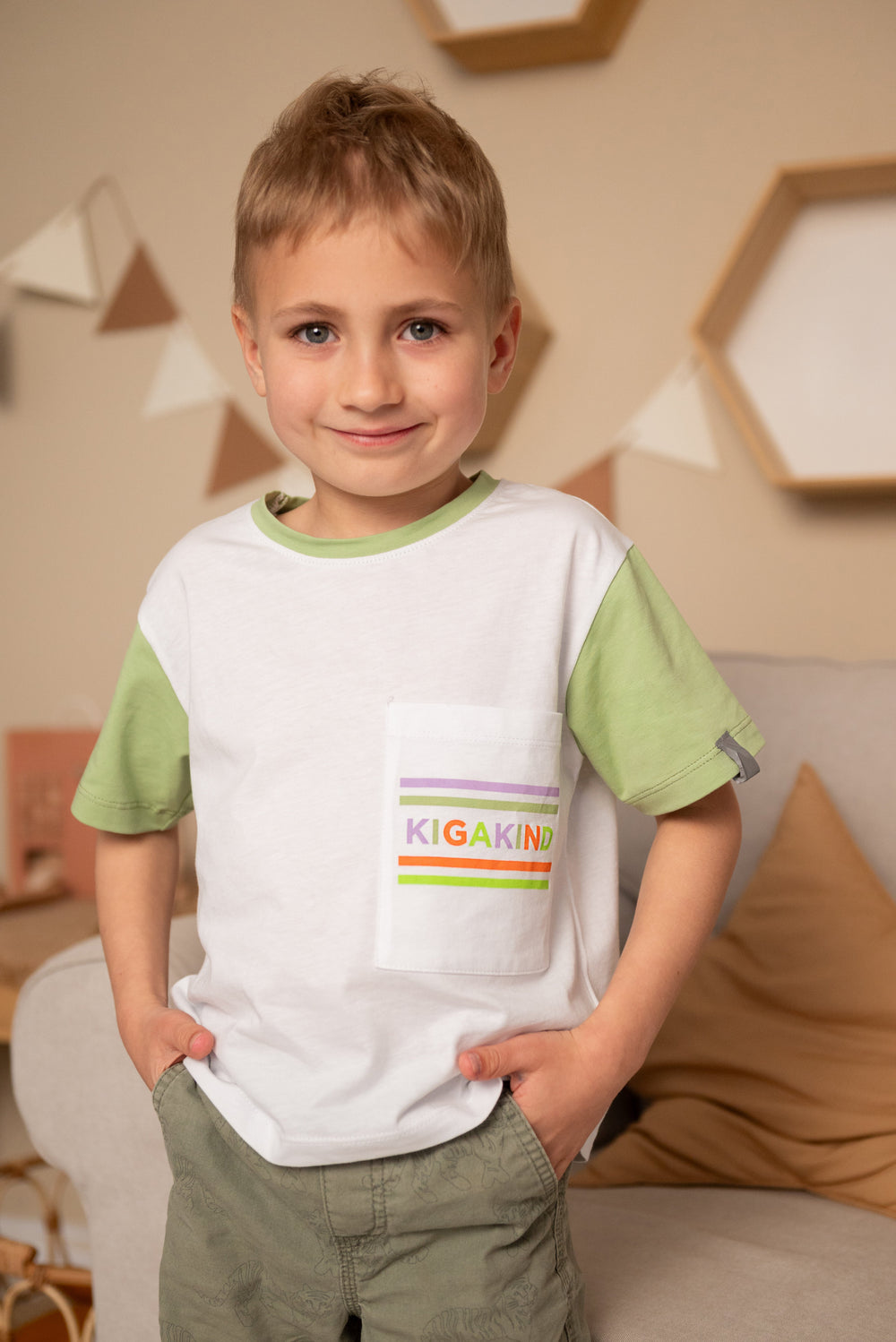 T-shirt KIGAKIND vert