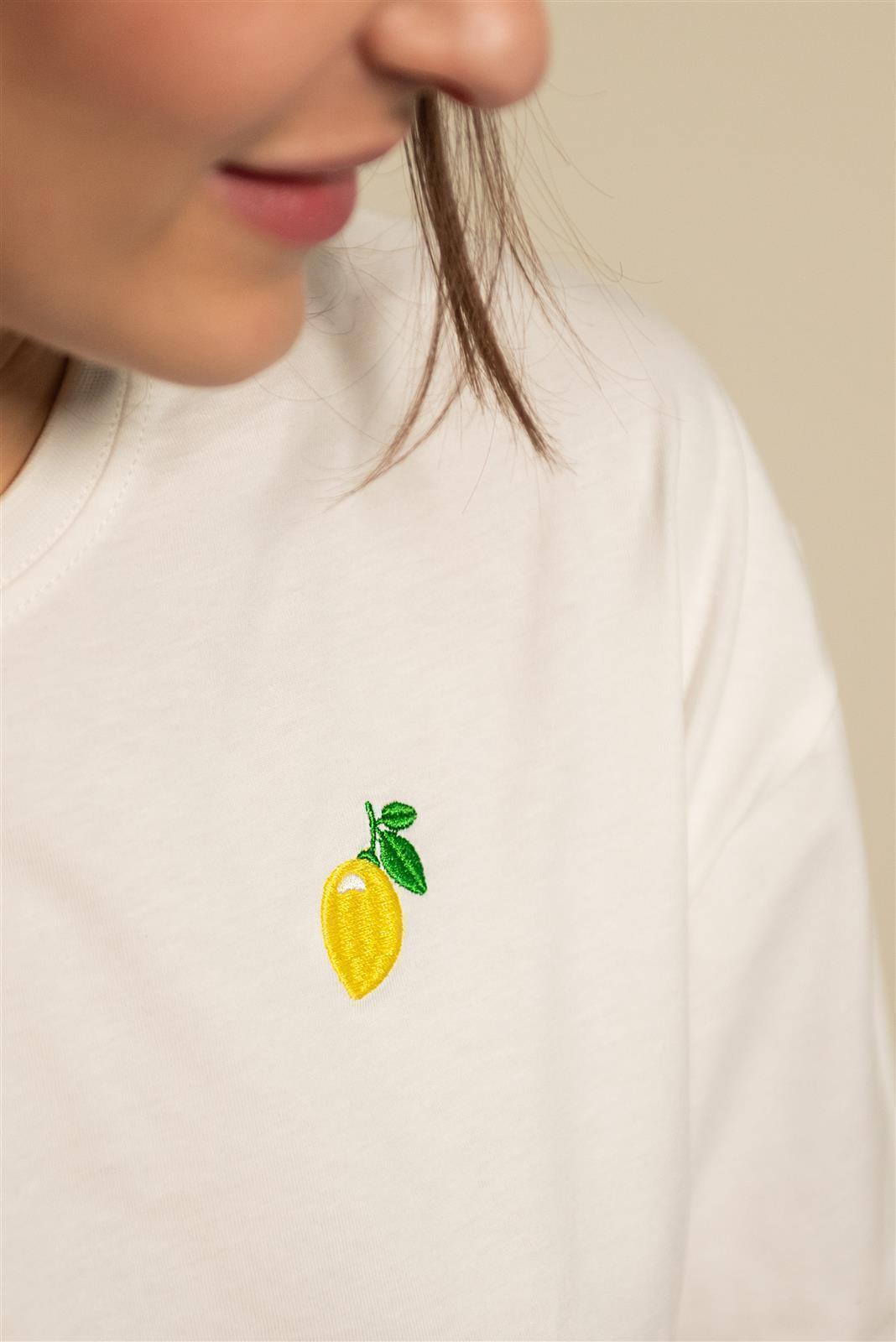 レモン柄クロップドTシャツ