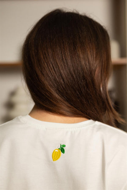 レモン柄クロップドTシャツ