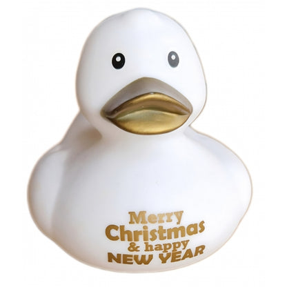 Canard "Merry Christmas & Happy New Year" - Blanc - Dutch Ducky - vue 2
