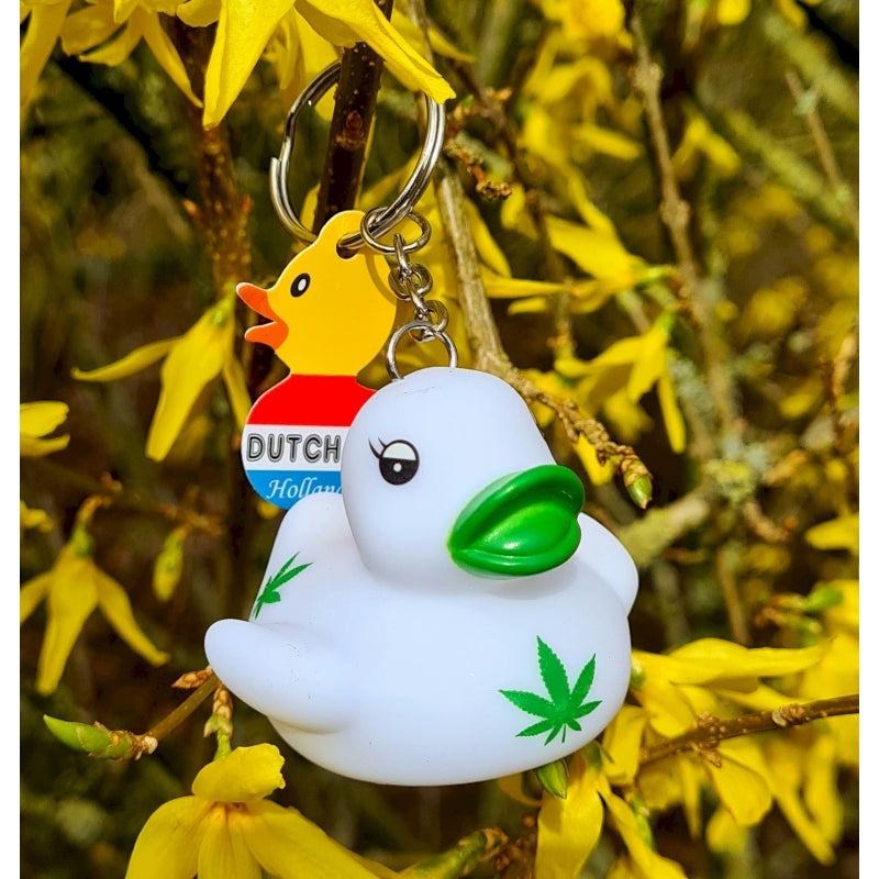 Llavero de pato de cannabis