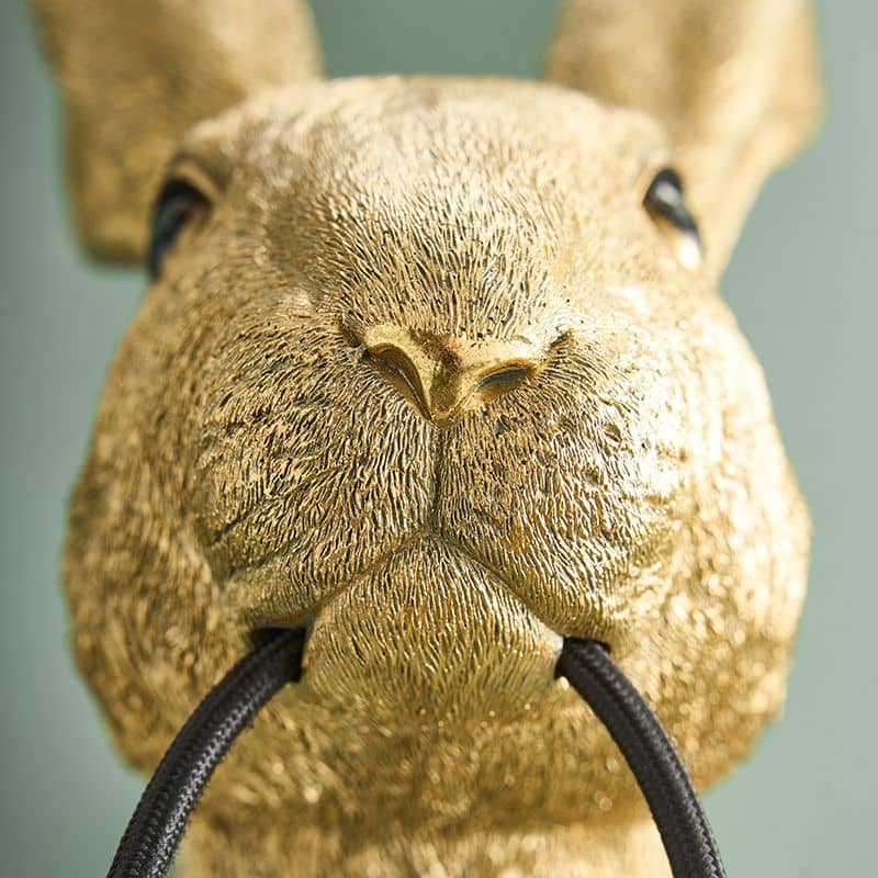 Applique murale Hasi, résine polyuréthane dorée, 22 x 19 x 46 cm