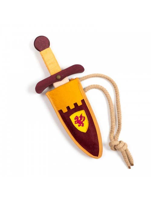 POIGNARD KAMELOT + POCHETTE GRENAT - KALID MEDIEVAL