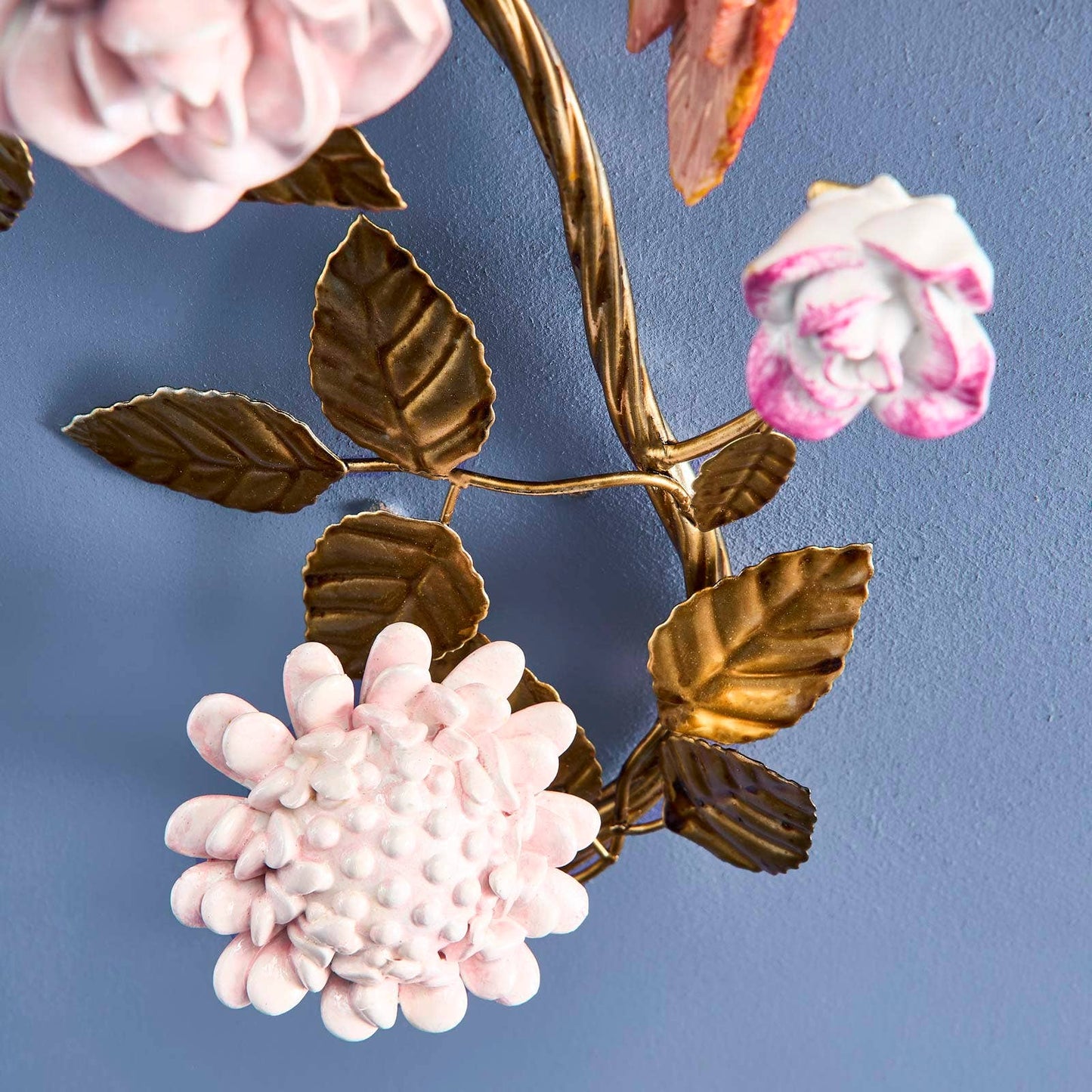 Chandelier Perroquet Orange/Or 39,5 x 12 x 59 cm