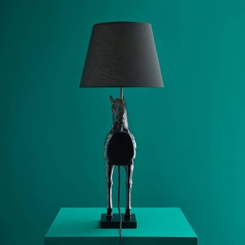 Wendy Horse Table Lamp, Black
