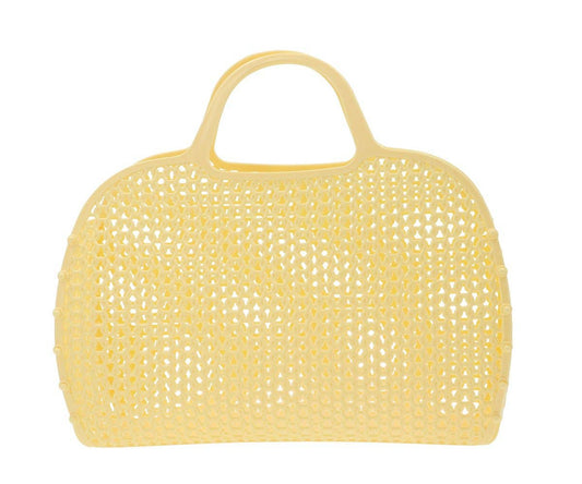 Bolso retro vintage amarillo limón
