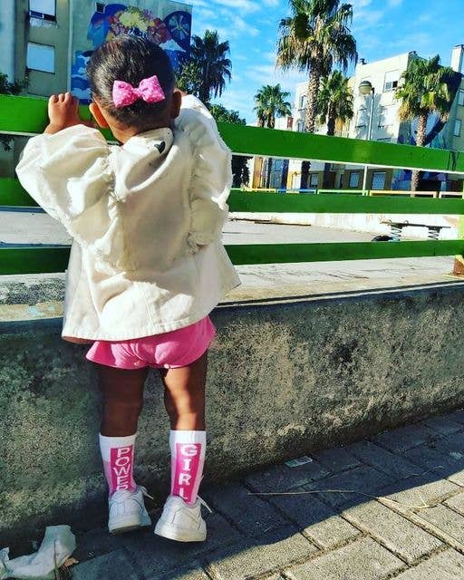 Chaussettes Enfant Girl Power - Rose