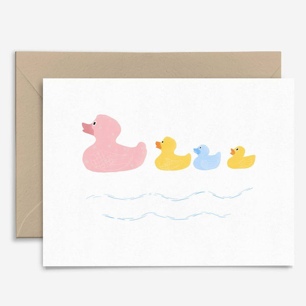 Carte de Vœux Famille de Canards