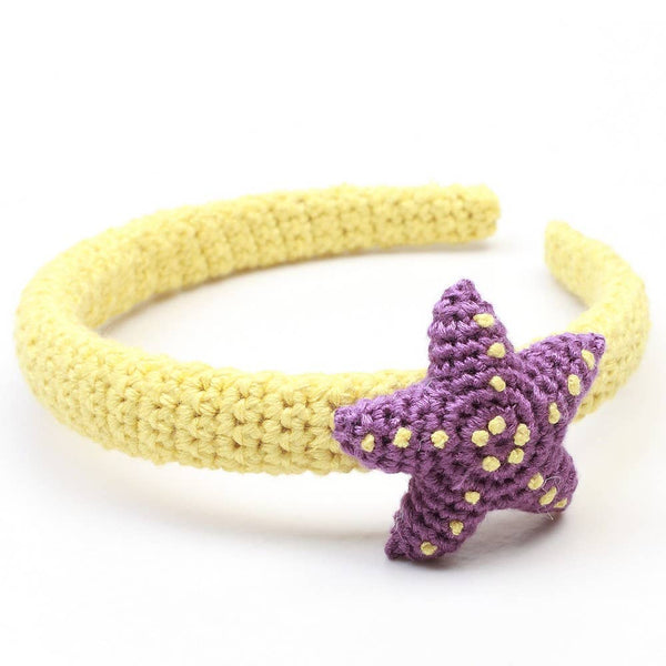 Diadema con estrella de mar - Amarillo