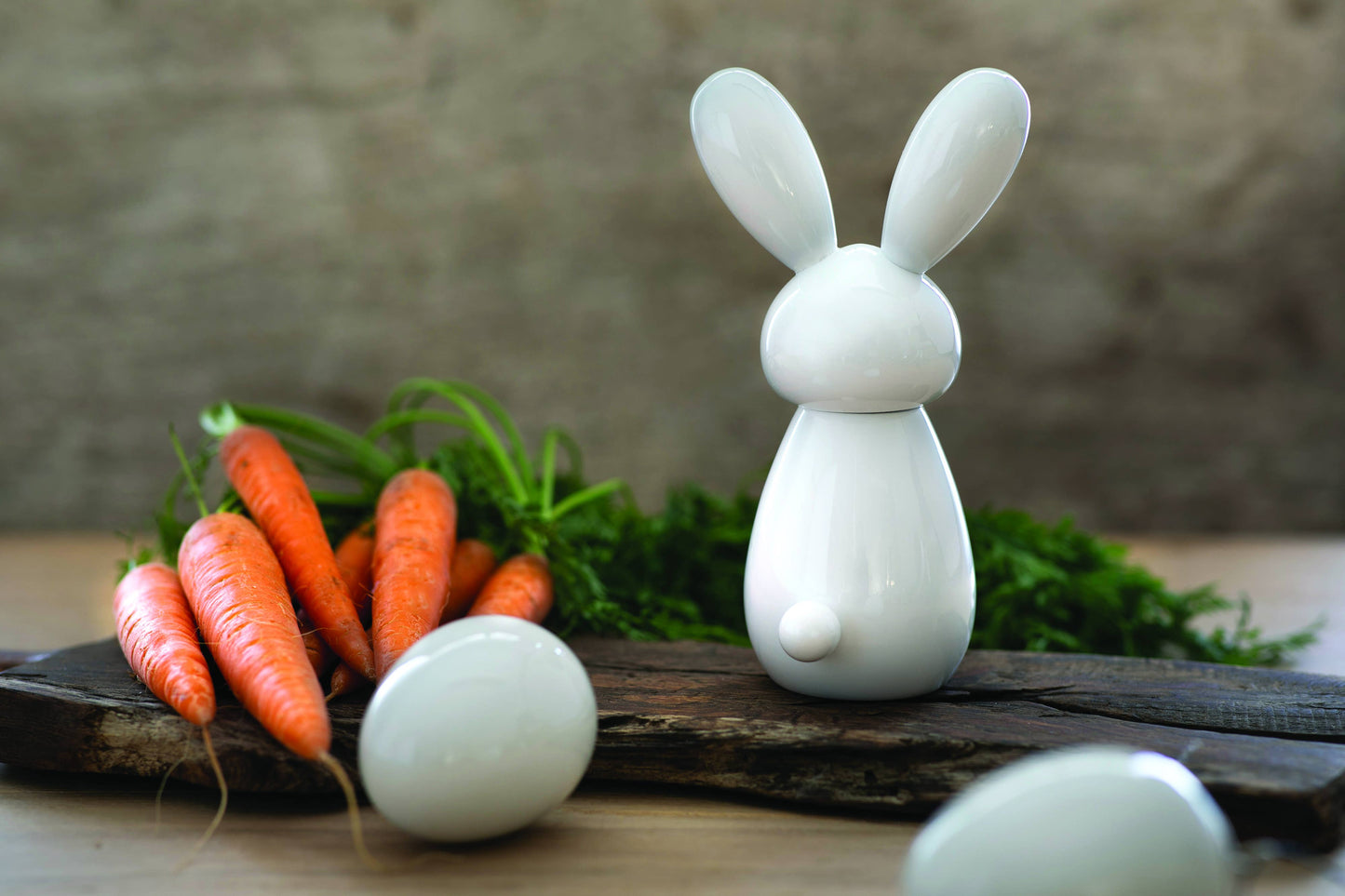 Moulin à épices Lapin "Benny" en hêtre laqué blanc brillant